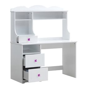 White 2-Drawer Writing Desk
